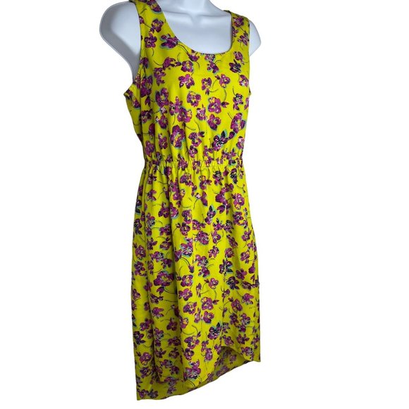 Daisy Fuentes High Low Floral Flowers Print Pattern Spring Sleeveless Dress NWT - Picture 4 of 16